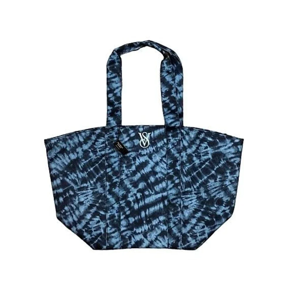 Victoria’s Secret XL Weekender Tote –Blue/Navy Tie-Dye Logo, Limited Edition NWT